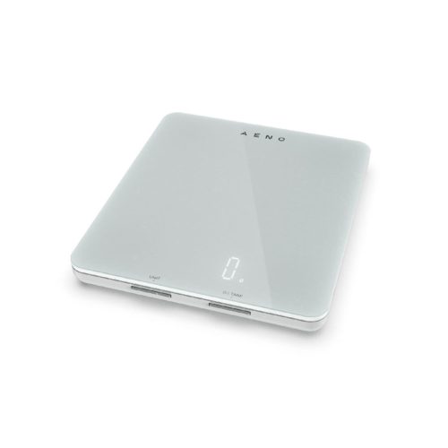 AENO AKS0001S KS1S intelligens konyhai mérleg, max. 8 kg kapacitás, LED kijelző, Bluetooth csatlakozás, edzett üvegfelület