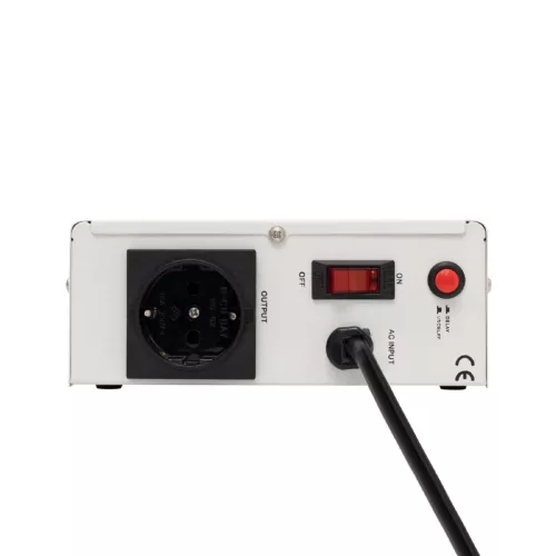 HOME AVR2000S feszültségstabilizátor, 2000VA, automatikus működés, vékony kivitel, falra szerelhető, színes digitális kijelző, teljeskörű meghibásodás elleni védelem