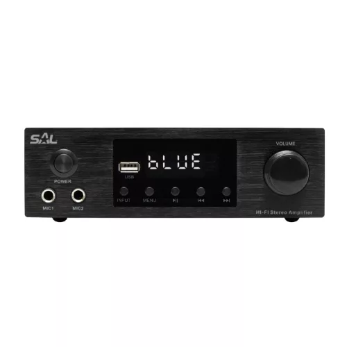 SAL BTA 250 sztereó multimédia erősítő, 2x50 Wmax / 4-8 Ohm, BT, FM rádió, USB, AUX
