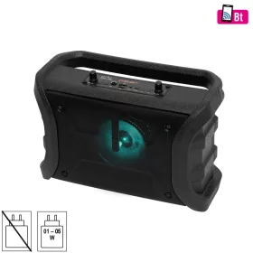   SAL BTWORKY munka és szabadidő hangszóró, 8 W, FM rádió, BT TWS, USB/microSD, AUX, RGB LED, USB-C töltőkábel, ~20 h üzemidő