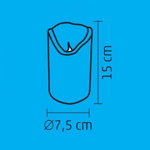 Home CMW 16 LED-es viaszgyertya, mozgó lángeffekt, valódi viasz, 1 db LED