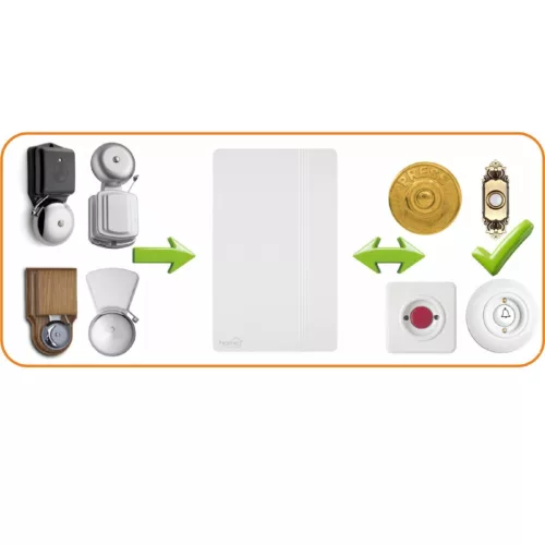 HOME D6N vezetékes dallamcsengő, 36 dallam, szabályozható hangerő, hálózati vagy elemes tápellátás, 4 fokozatú hangerő