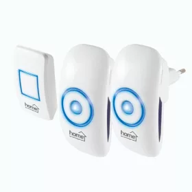   Home DBS 1501AC vezeték nélküli csengőszett, 150m hatótáv, 36 dallam, többszólamú hang, 4 fokozatú hangerő, kék LED, 230V-os tápellátás