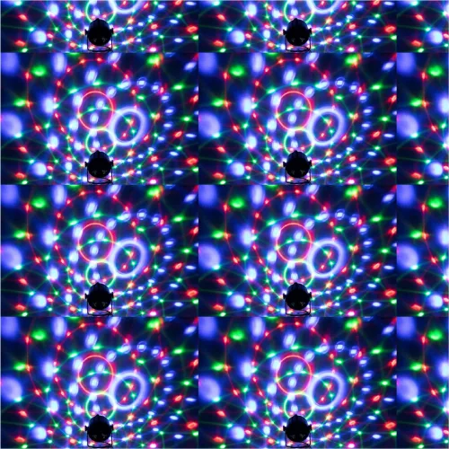 SAL DL80R projektoros party lámpa, RGB LED, 80 mm átmérő, álló vagy körbe forgó fényeffekt, akár 100 m2-re