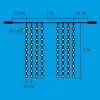 Home DLF 600/WH LED-es fényfüggöny, 2x3 m / 600 db hidegfehér LED, állófényű, fehér vezeték, sorolható, kül- és beltéri kivitel