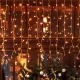 Home DLFJ 400/WW LED-es fényfüggöny, 10 m / 400 db melegfehér LED, állófényű, fehér vezeték, sorolható, kül- és beltéri kivitel