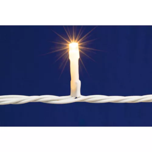 Home DLFJ 400/WW LED-es fényfüggöny, 10 m / 400 db melegfehér LED, állófényű, fehér vezeték, sorolható, kül- és beltéri kivitel