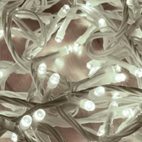   Home DLI 200/WH LED-es fényfüzér, 10 m / 200 db hidegfehér LED, állófényű, fehér vezeték, sorolható, kül- és beltéri kivitel