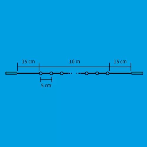 Home DLI 200/WW LED-es fényfüzér, 10 m / 200 db melegfehér LED, állófényű, fehér vezeték, sorolható, kül- és beltéri kivitel