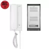 Home DP 22 vezetékes kaputelefon szett, falon kívüli alumínium kültéri egység, kétvezetékes bekötés, zárnyitási lehetőség, IP23 vízállóság, 230V
