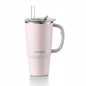   BUYDEEM DS57-P pohár termosz szívószállal, 700 ml, dupla falú, 12 mm-es szívószál