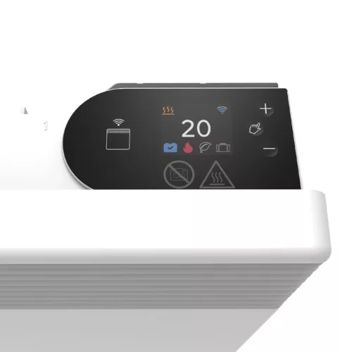 Noirot E179117 Spot WIFI 2000 BL konvektor fűtőtest, 2000 W, alumínium fűtőelem, falra szerelhető vagy szabadon álló, napi és heti programozás, applikációval vezérelhető