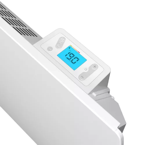 Noirot E216113 Inova H 1000 BL hősugárzó, 1000 W, IP24 védettség, nyitott ablak érzékelő, beépített termosztát LCD-vel, fali kivitel