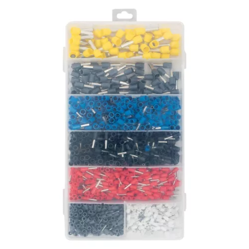 Home EVHSET érvéghüvely szett, szigetelt érvéghüvely készlet, 1200 db, tároló doboz