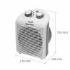 HOME FK1G ventilátoros fűtőtest, max. 2000 W, termosztát, 2 fokozat, 3 funkció, fehér/szürke színű