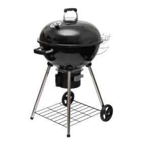   Home GR03 fedeles gömbgrill, faszén, faszénbrikett, zománcozott acél tűztér és fedél, krómozott acél rostély, galvanizált acél széntartó, 76 cm rostélymagasság a talajtól