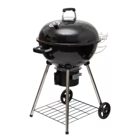   Home GR03 fedeles gömbgrill, faszén, faszénbrikett, zománcozott acél tűztér és fedél, krómozott acél rostély, galvanizált acél széntartó, 76 cm rostélymagasság a talajtól