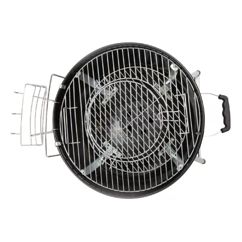 Home GR03 fedeles gömbgrill, faszén, faszénbrikett, zománcozott acél tűztér és fedél, krómozott acél rostély, galvanizált acél széntartó, 76 cm rostélymagasság a talajtól