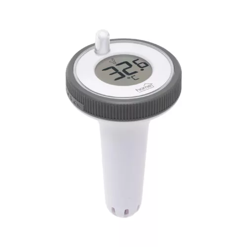 Home HCP60 vezeték nélküli úszó medence hőmérő, külső-belső hőmérséklet, min/max hőmérsékletek rögzítése, pontos idő, elemes működtetés