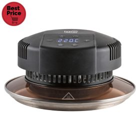   Home HG LS 1000 forró levegős sütőfedél, teljesítmény 1000 W, 45 °C – 220 °C-ig állítható hőmérséklet, max. ∅24 cm edényméret