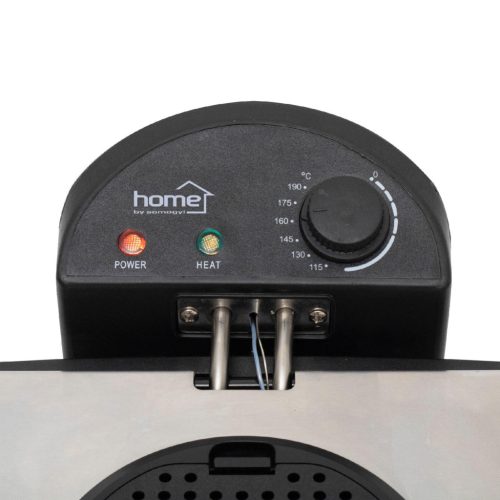 Home HGOLS4 olajsütő, 2000 W, max. 6 literes olajtartály, rozsdamentes készülékház, 3 sütőkosár