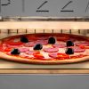 HOME HGPZ02 elektromos pizzakemence, 2000W, max. 380 °C, IPX4 védelem, 33x33 cm sütési felület, 1,5 cm-es Cordierite pizzakő, rozsdamentes ajtó