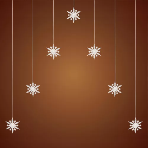 Home KAF7WW akril hópehely fényfüggöny, kül- és beltéri kivitel, 7 db melegfehér LED, szélesség 1,2 m