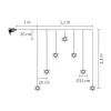 Home KAF7WW akril hópehely fényfüggöny, kül- és beltéri kivitel, 7 db melegfehér LED, szélesség 1,2 m