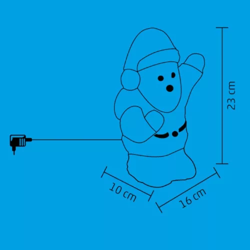 Home KDA 11 akril mikulás, 16 db LED, IP44, színes, kültéri, beltéri
