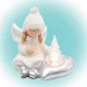 Home KDC 13 LED-es kerámia angyal figura, 1 db LED, fenyőfa