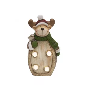   Home KDC 17 LED-es kerámia rénszarvas asztali dísz, 4 db LED