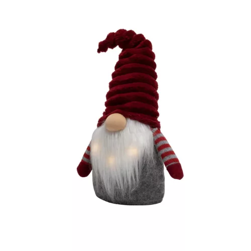 Home KDD 41 manó dekoráció, 3 db villogó LED, szövet, plüss