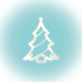   Home KID 412 karácsonyfa ablakdísz, 8 db LED, öntapadós elemtartó