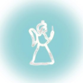   Home KID 413 angyal ablakdísz, 8 db LED, öntapadós elemtartó