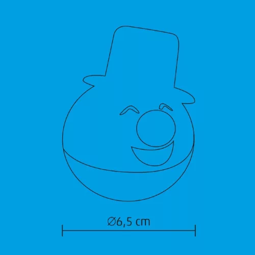 Home KID 66 hóember gömb, 1 db LED, piros, villogó