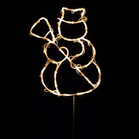   HOME KID507BWW hóember ablakdísz, 35 db melegfehér LED, időzítő, elemes, beltéri kivitel