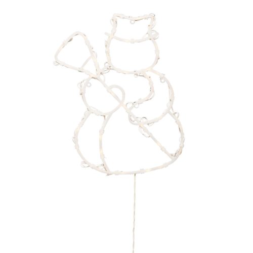 HOME KID507WW LED-es hóember ablakdísz, 35db melegfehér LED, időzítő, adapteres tápellátás, kül- és beléri kivitel