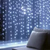 HOME KIN168DWH DOT LED-es fényfüggöny, 168 db hidegfehér DOT LED, állófényű, átlátszó vezeték, 12x14 LED, beltéri adapteres kivitel