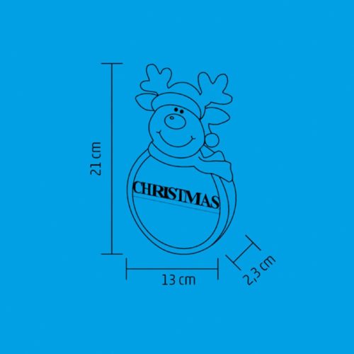 Home KLW 21 R ajtódísz, ablakdísz, fa, rénszarvas forma, 4 db LED, lézervágott, kapcsolható