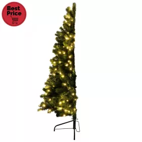   Home KMF 7/150 fél műfenyő beépített világítással, 180 db LED, 150 cm magasság, 85 cm legnagyobb átmérő, sík oldal