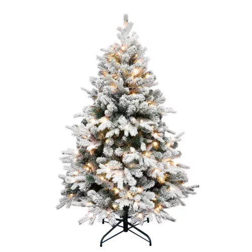 HOME KMF8LED180 havas műfenyő LED-ekkel, 250db melegfehér LED, 180cm magas, 116cm átmérő, 3D és 2D tűlevelek, hálózati tápellátás, beltéri kivitel