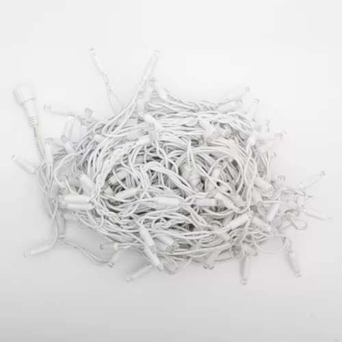 HOME KSFW200WH sorolható fényfüggöny, 4 méter, 200db hidegfehér LED, fehér vezeték, kül- és beltéri kivitel