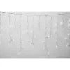 HOME KSFW200WW sorolható fényfüggöny, 4 méter, 200db melegfehér LED, fehér vezeték, kül- és beltéri kivitel