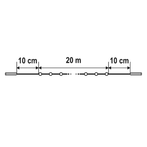 HOME KSIW200WW sorolható fényfüzér, 20 méter , 200db melegfehér LED, fehér vezeték, kül- és beltéri kivitel