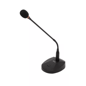   SAL M13 asztali mikrofon, professzionális, LED üzemjelző és fénygyűrű, kardioid irány karakterisztika, XLR csatlakozó, elemes tápellátás
