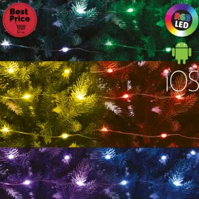   Home ML 100 RGB SMART micro LED-es fényfüzér, 10 m / 100 db RGB micro LED, applikációval vezérelhető, USB csatlakozó, beltéri kivitel