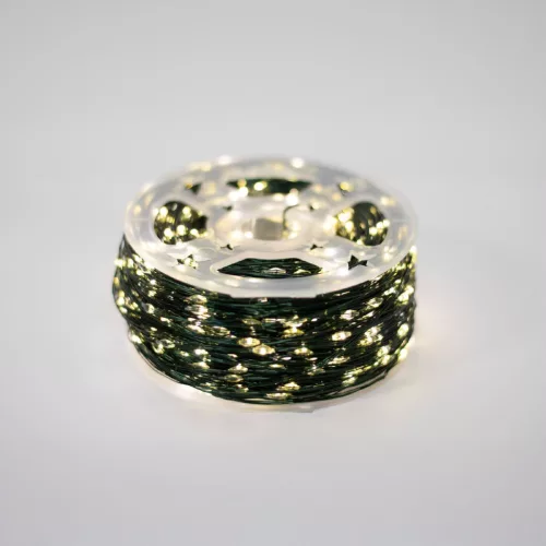 HOME ML1500WW micro LED-es fényfüzér, 150 m, 1500db melegfehér micro LED, 8 program, időzítés, hálózati adapter, távirányító, kül- és beltéri kivitel