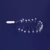 Home MLF 26/WH micro LED-es fényfüzér, 2 m / 20 db hidegfehér micro LED, állófényű, átlátszó vezeték, időzíthető, gombelemes, lapos elemtartó, beltéri kivitel