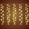 Home MLF 300/WW micro LED-es cluster fényfüggöny, 3x0,5 m / 300 db melegfehér micro LED, 8 fényprogram, távirányító, hálózati adapter, kül- és beltéri kivitel