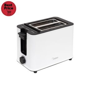   Midea MT-RP2L09W kenyérpirító, max. 950 W, 6-fokozatú időzítés, visszajelző fények, vezetéktároló, fehér-fekete